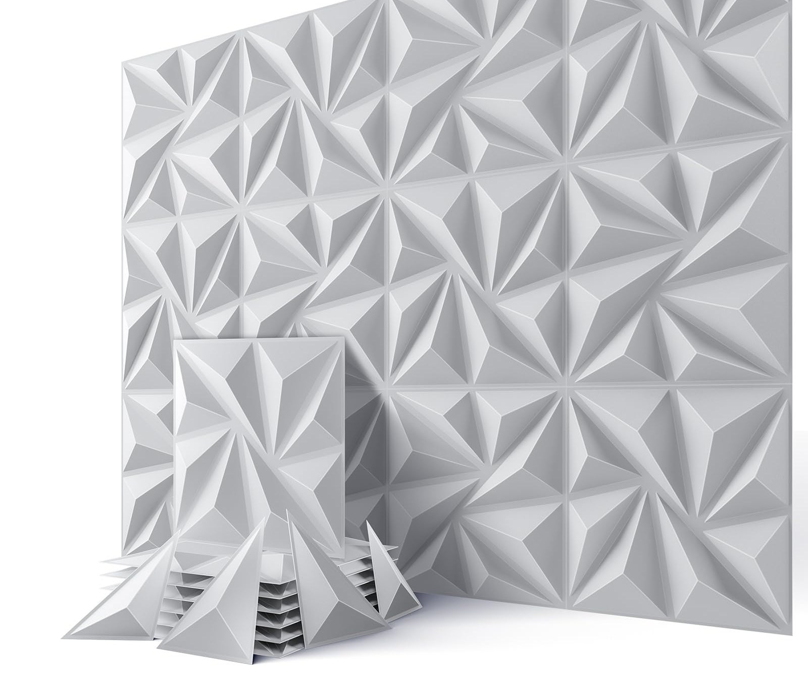 3D diamond wall panels